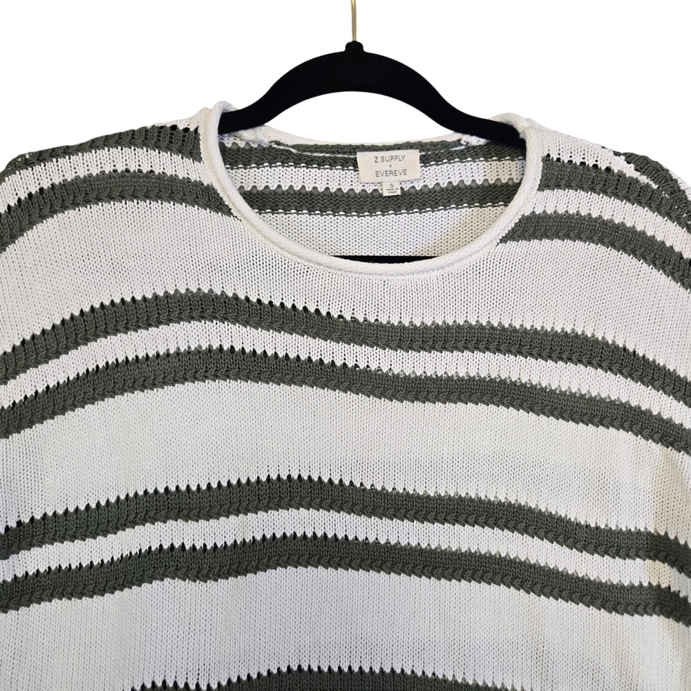 Z Supply x Evereve Womens S Striped Short Sleeve Sweater Coastal Preppy Knit - Picture 3 of 10